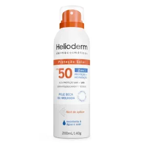 Protetor Solar Spray Helioderm 2 em 1 FPS50 200mL